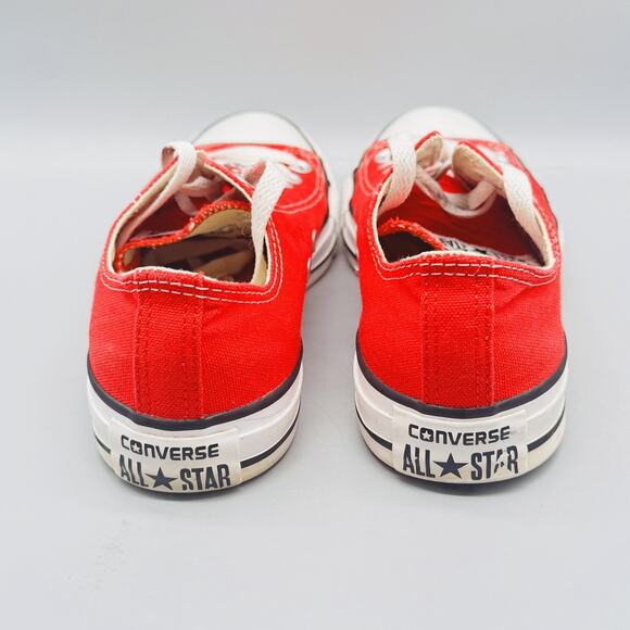 Converse Shoes Womens 6.5 Red Canvas Chuck Taylor All Star Low Top Sneakers - Picture 7 of 12